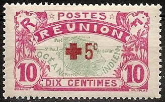 Reunion B 3 Mint OG 1916 Red Cross