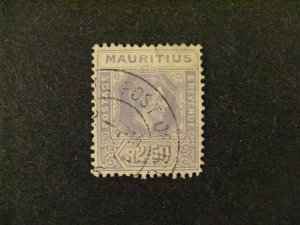 Mauritius #220a used chalky paper 2mm tear at top a22.11 7109