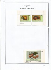 EYNHALLOW -1982 - Fruit - Sheets - Mint Light Hinged - Private Issue