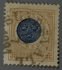 Sweden #49 Used Fine Place Cancel Date 14 7 1891 HRM