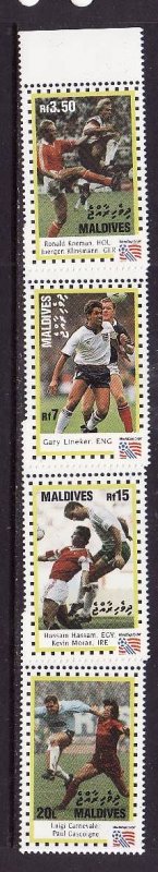 Maldive Is.-Sc#1943//50-unused NH 1/2 set-Sports-World Cup Soccer-USA-1994-