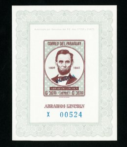 Paraguay Stamps # C313 XF OG NH Specimen S/S