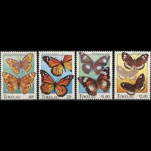 TOKELAU 1995 - Scott# 213-6 Butterflies Set of 4 NH