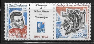 FSAT - Scott #189a 43rd Anniv. of Meteo, France VF MNH