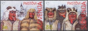 Slovenia 2000 MNH Stamps Scott 384-385 Carnival Folklore Masks