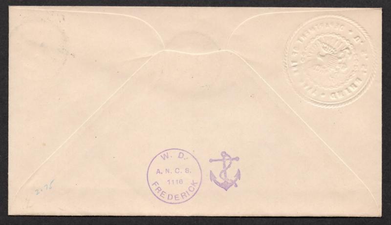 **US 20th Century Navy Combo Cover, USS Rhino, US #717 + Morocco 172A