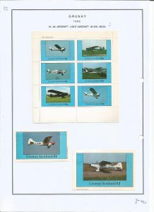 GRUNAY- 1982 - Light Aircraft - Sheets - Mint Light Hinged - Private Issue