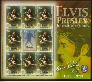 St. Vincent Bequia MNH S/S Elvis Presley King Of Rock & Roll