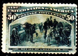 SC# 240 - (50c) - Recall of Columbus, slate blue, used single