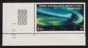 FSAT TAAF Aurora Borealis Polar Aurora Corner Date 1984 MNH SG#192 MI#190