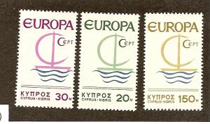 Cyprus Scott #275-277 MNH CV $4.75