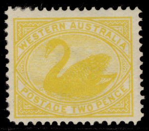 AUSTRALIA - Western Australia EDVII SG118, 2d yellow, M MINT. Cat £30.