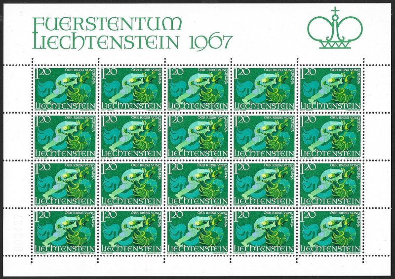 LIECHTENSTEIN (80) All different Sheets of stamps ALL Mint Never Hinged