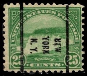 1931 US Scott #- 699 25 Cents Niagara Falls New York N.Y. Precancel Used