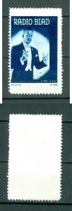 Denmark. 1940is Poster Stamp  MNH. Radio Magazine. Teddy Petersen, Bandleader