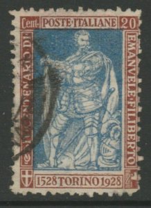 Italy Kingdom Emmanuel Philibert 1928 20c Perf. 11 Used A18P27F861