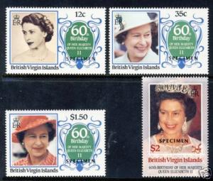 VIRGIN ISLANDS QUENN ELIZABETH II SCOTT 532-5 MNH s2409