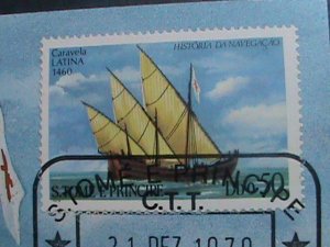 ​ST.THOMAS-1979-SC#534 MAXIMUM- CARD-HISTORY OF NAVIGATION-SHIPS MNH SHEET VF