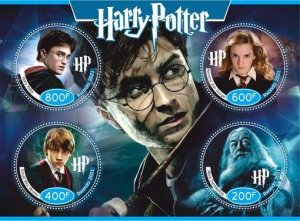 Stamps.Art. Cinema. Harry Potter 2021 year 1+1 sheets perforated Rwanda