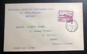 1943 Occupied Jersey Channel Islands England  First Day Commercial COver FDC