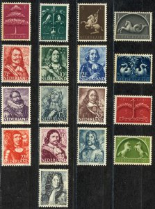 Netherlands Sc# 245-261 MNH 1944-1946 Definitive