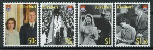 Kiribati Stamps 2007 MNH Diamond Wedding Queen Elizabeth II Prince Philip 4v Set