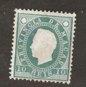 Macao King Luiz Stamp  Scott 36 MNG CV $21