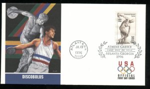 US 3087 Centennial Olympic Games - Atlanta 1996 UA Fleetwood cachet FDC