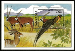 Tanzania 1991 - Game Reserves, Wildlife - Souvenir Sheet - Scott 725 - MNH