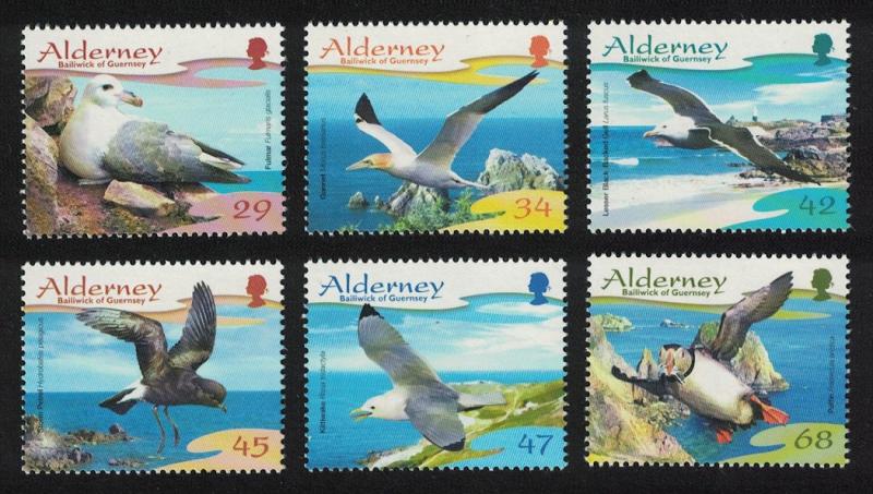 Alderney Seabirds Resident Birds 1st series 6v SG#A282-87