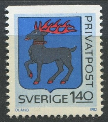 Sweden Sc#1404 MNH, 1.40k multi, Provincial Arms (1982)