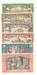 Somalia (Italian Somaliland) #B5-B10  Single (Complete Set)