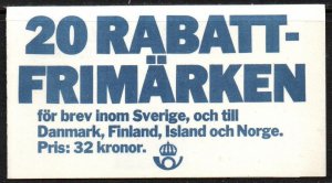 Sweden Sc #1495a MNH Complete Booklet