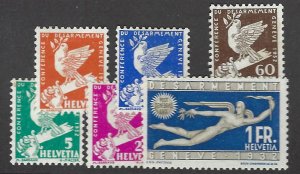 Switzerland SC#210-215 Mint  F-VF SCV$37.90...Nice Stamps!