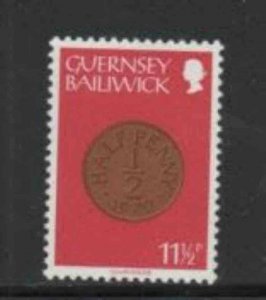 GUERNSEY #200 1980 11 1/2p COIN MINT VF NH O.G