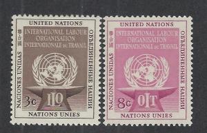 UNITED NATIONS - NEW YORK SC# 25-26 FVF/MNH 1954