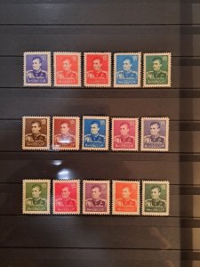 Iran/Persia Shah 9th Definitives Complete set Scott# 1107-1125 MH 25D & 50D used