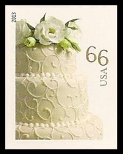 US 4735a Wedding Cake 66c imperf NDC single MNH 2013