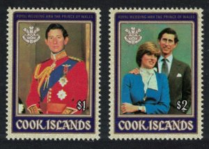 Cook Is. Charles and Diana Royal Wedding 2v 1981 MNH SG#812-813 MI#778-779