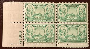 Scott #785 plate block VF MNH