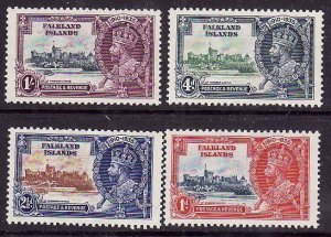 Falkland Is.-Sc #77-80- id7-unused,og,NH KGV Omnibus set-Silver jubilee-1935-