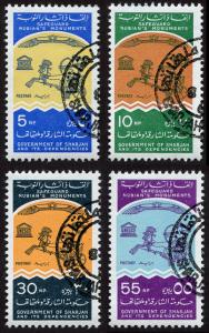 Sharjah Mi 181-184 cto-h set/4 1965  Nubian Monuments