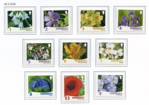 Guernsey 2009 Wild Flora Set SG1274/1283 Unmounted Mint