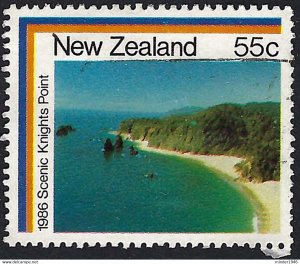 NEW ZEALAND 1986 55c Multicoloured, Coastal Scenery-Knights Point FU