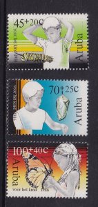 Aruba  #B4-B6  MNH  1986  child welfare  children with insects