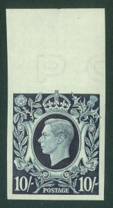 Great Britain 1939-48. 10/- dark blue imprimatur from the British museum...