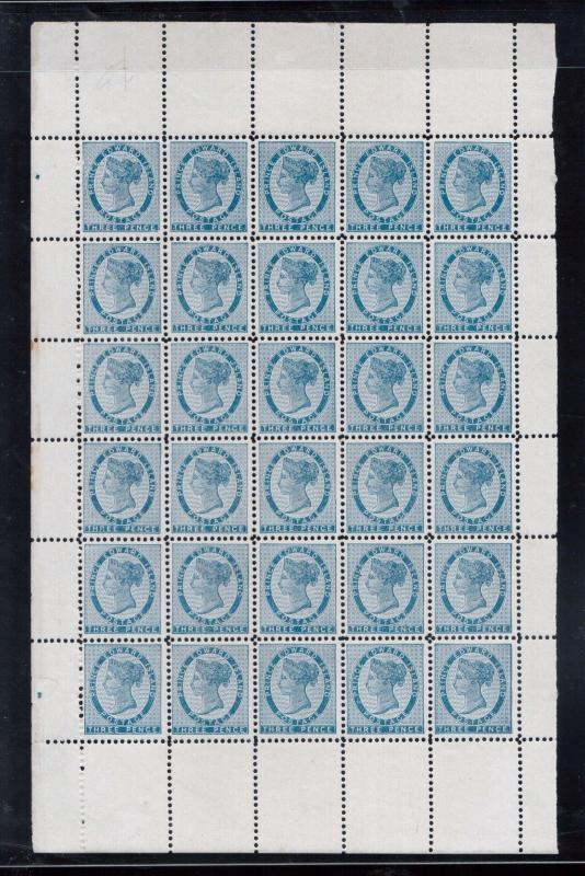 Prince Edward Island #6 Very Fine+ Never Hinged Rare Sheet Of Thirty W\ Variety