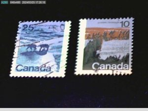 Canada # 594i (G2aR) & 597iv (G2aR) USED  1-BAR TAG ERRORS BS27775