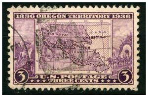 USA 1936 - Scott 783 used - 3c, Oregon Territory issue 