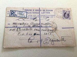 Rhodesia & Nyasaland 1957 registered Chingola Compound cover  A6138